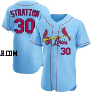 Chris Stratton Men's St. Louis Cardinals Light Blue Authentic Alternate Jersey