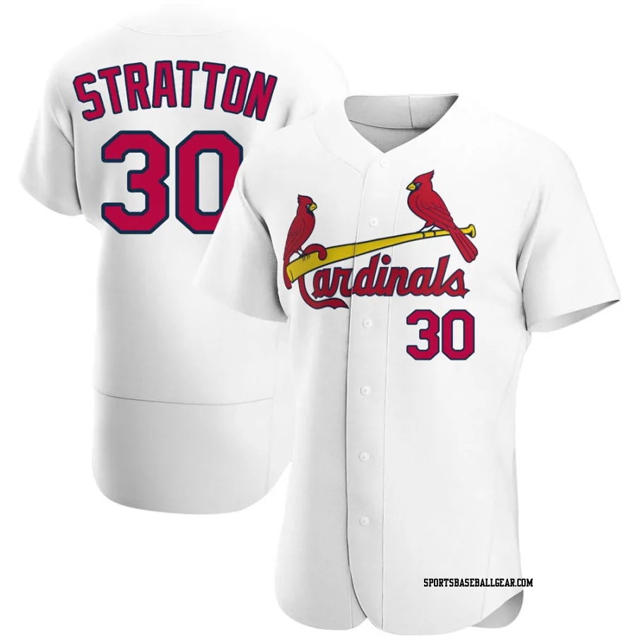 Chris Stratton Men's St. Louis Cardinals White Authentic Home Jersey