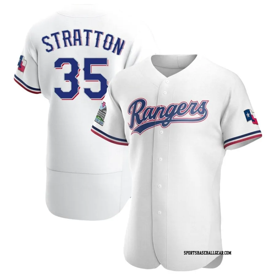 Chris Stratton Men's Texas Rangers White Authentic Home Jersey