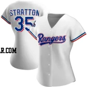 Chris Stratton Women's Texas Rangers White Authentic Home 2023 World Series Champions Jersey