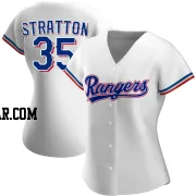 Chris Stratton Women's Texas Rangers White Authentic Home Jersey