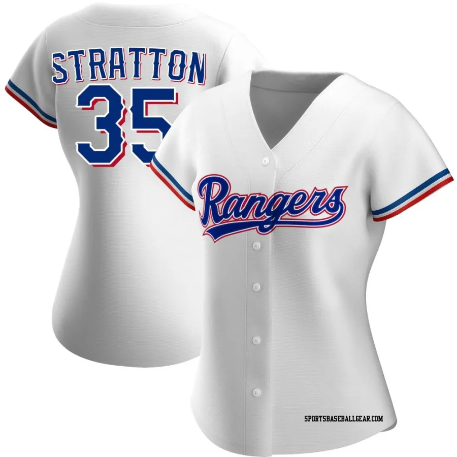 Chris Stratton Women's Texas Rangers White Authentic Home Jersey