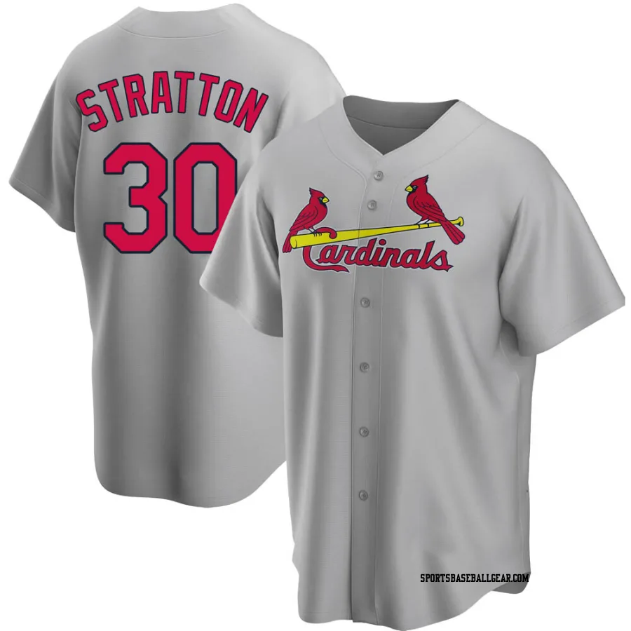 Chris Stratton Youth St. Louis Cardinals Gray Replica Road Jersey