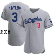 Chris Taylor Men's Los Angeles Dodgers Gray Authentic Away Jersey