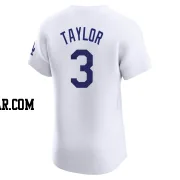 Chris Taylor Men's Los Angeles Dodgers White Elite Home Jersey