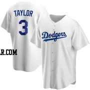 Chris Taylor Men's Los Angeles Dodgers White Replica Home Jersey