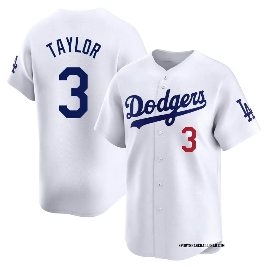 Chris Taylor Youth Los Angeles Dodgers White Limited Home Jersey