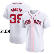 Christian Arroyo Men's Boston Red Sox White Elite Home Patch Jersey