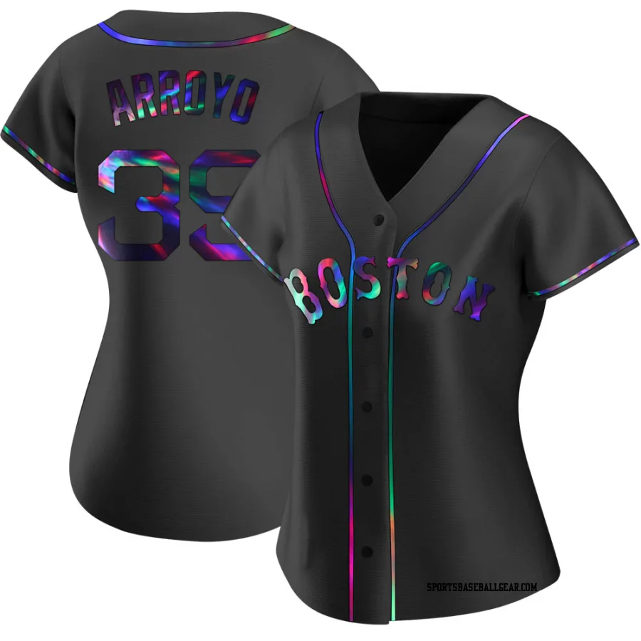 Christian Arroyo Women's Boston Red Sox Black Holographic Replica Alternate Jersey