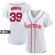 Christian Arroyo Women's Boston Red Sox White Authentic 2021 Patriots' Day Jersey