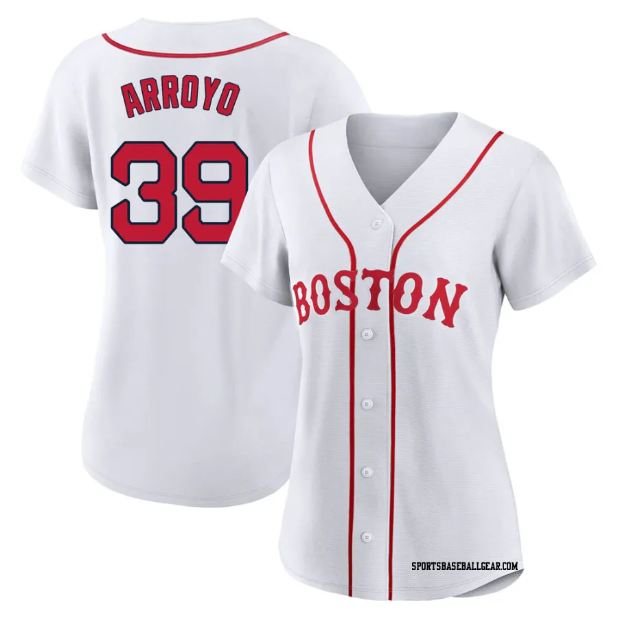 Christian Arroyo Women's Boston Red Sox White Replica 2021 Patriots' Day Jersey