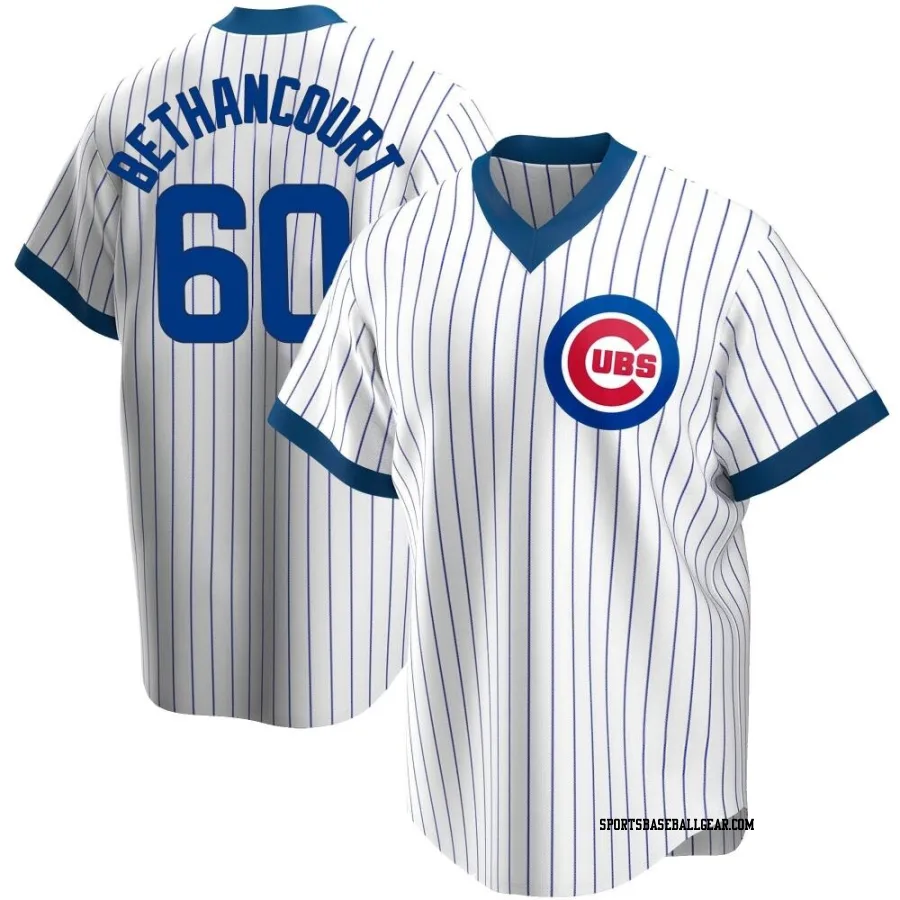 Christian Bethancourt Men's Chicago Cubs White Replica Home Cooperstown Collection Jersey