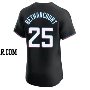 Christian Bethancourt Men's Miami Marlins Black Elite Alternate Vapor Premier Jersey