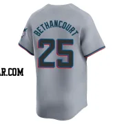 Christian Bethancourt Men's Miami Marlins Gray Limited Road Jersey