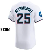 Christian Bethancourt Men's Miami Marlins White Elite Home Patch Jersey