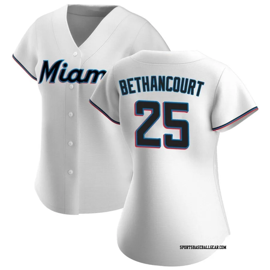 Christian Bethancourt Women's Miami Marlins White Replica Home Jersey