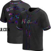 Christian Bethancourt Youth Miami Marlins Black Holographic Replica Alternate Jersey