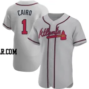 Christian Cairo Men's Atlanta Braves Gray Authentic Road Jersey