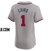 Christian Cairo Men's Atlanta Braves Gray Elite Road Jersey