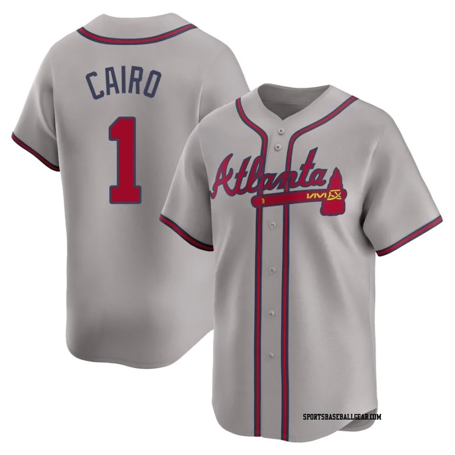 Christian Cairo Men's Atlanta Braves Gray Limited Away Jersey