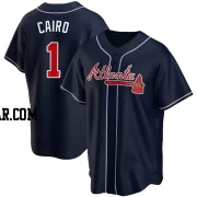 Christian Cairo Men's Atlanta Braves Navy Replica Alternate Jersey