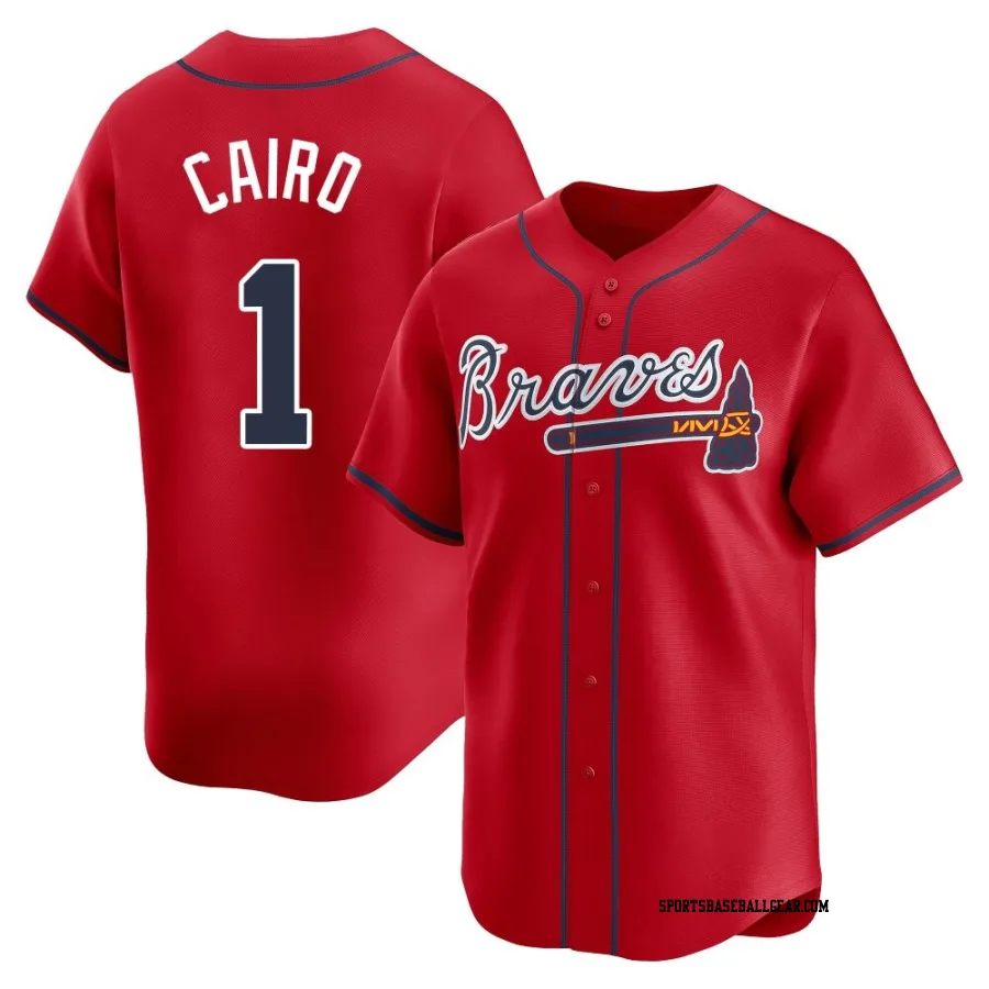 Christian Cairo Men's Atlanta Braves Red Limited Alternate Jersey