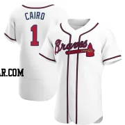 Christian Cairo Men's Atlanta Braves White Authentic Home Jersey