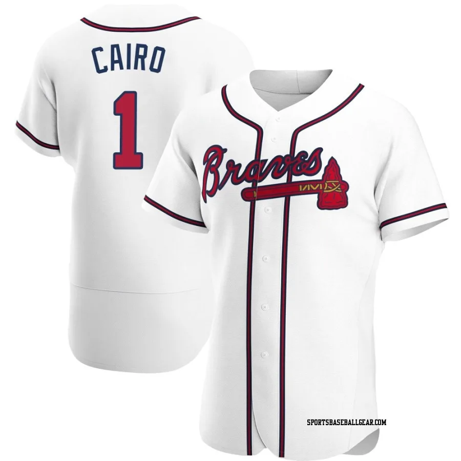 Christian Cairo Men's Atlanta Braves White Authentic Home Jersey