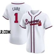 Christian Cairo Men's Atlanta Braves White Elite Home Jersey