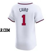 Christian Cairo Men's Atlanta Braves White Elite Home Jersey