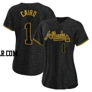 Christian Cairo Women's Atlanta Braves Black Authentic Snake Skin City Jersey