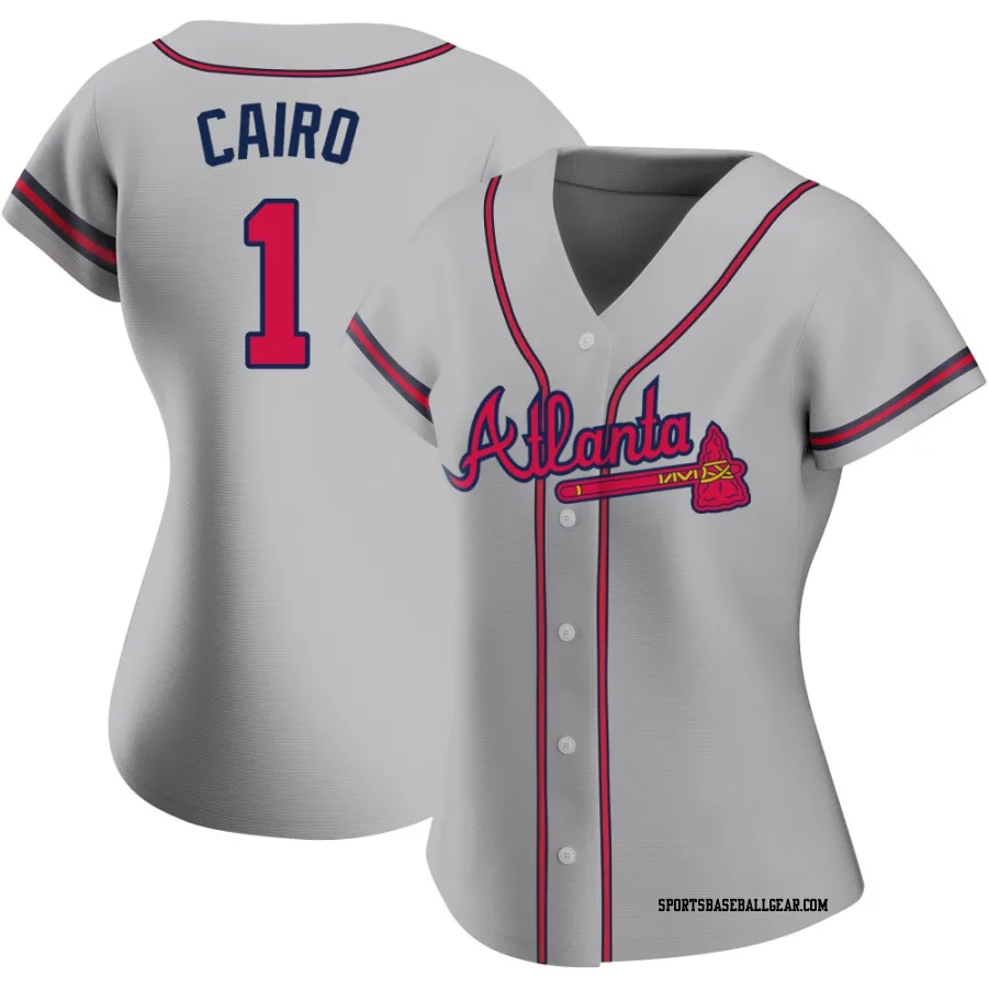 Christian Cairo Women's Atlanta Braves Gray Authentic Road Jersey