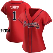 Christian Cairo Women's Atlanta Braves Red Authentic Alternate Jersey