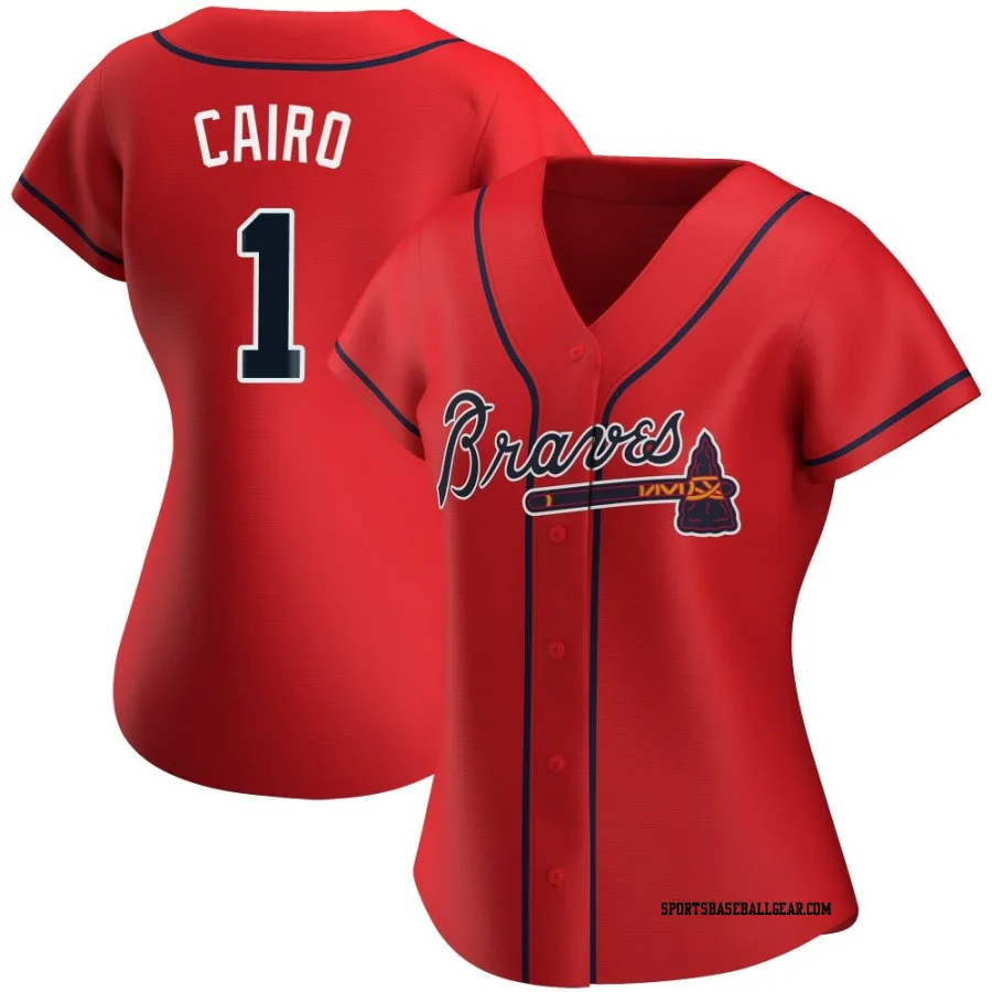 Christian Cairo Women's Atlanta Braves Red Authentic Alternate Jersey