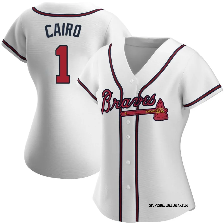 Christian Cairo Women's Atlanta Braves White Authentic Home Jersey