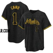 Christian Cairo Youth Atlanta Braves Black Replica Snake Skin City Jersey