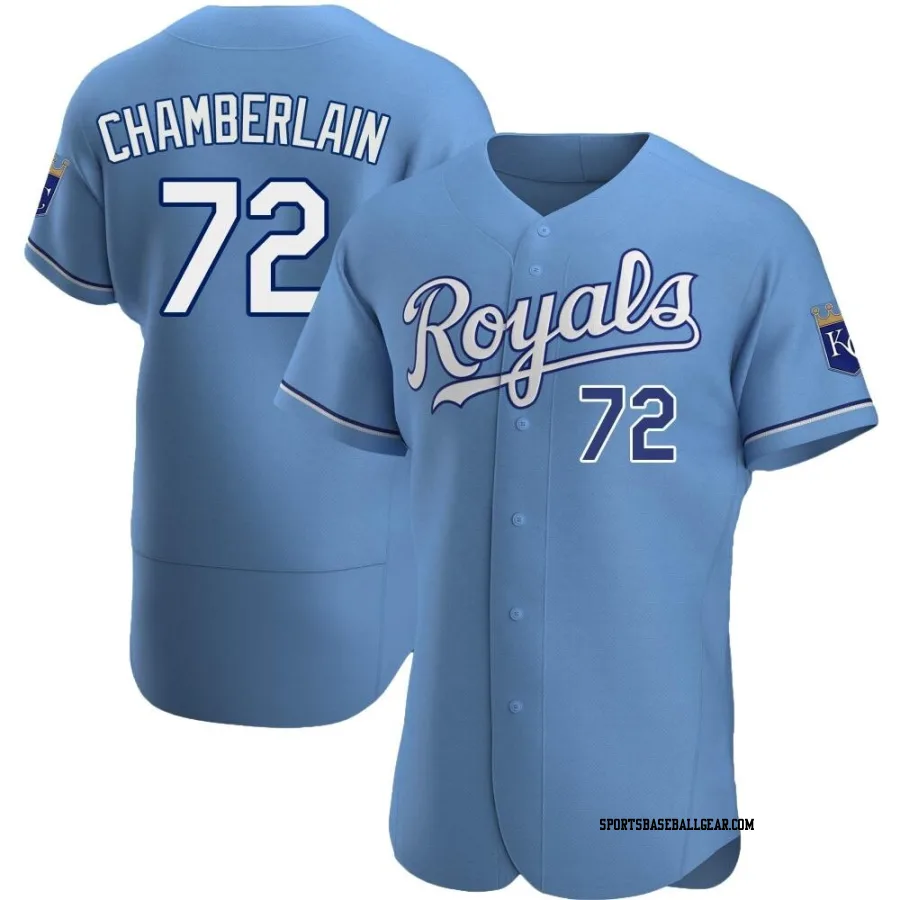 Christian Chamberlain Men's Kansas City Royals Light Blue Authentic Alternate Jersey