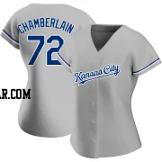 Christian Chamberlain Women's Kansas City Royals Gray Authentic Road Jersey