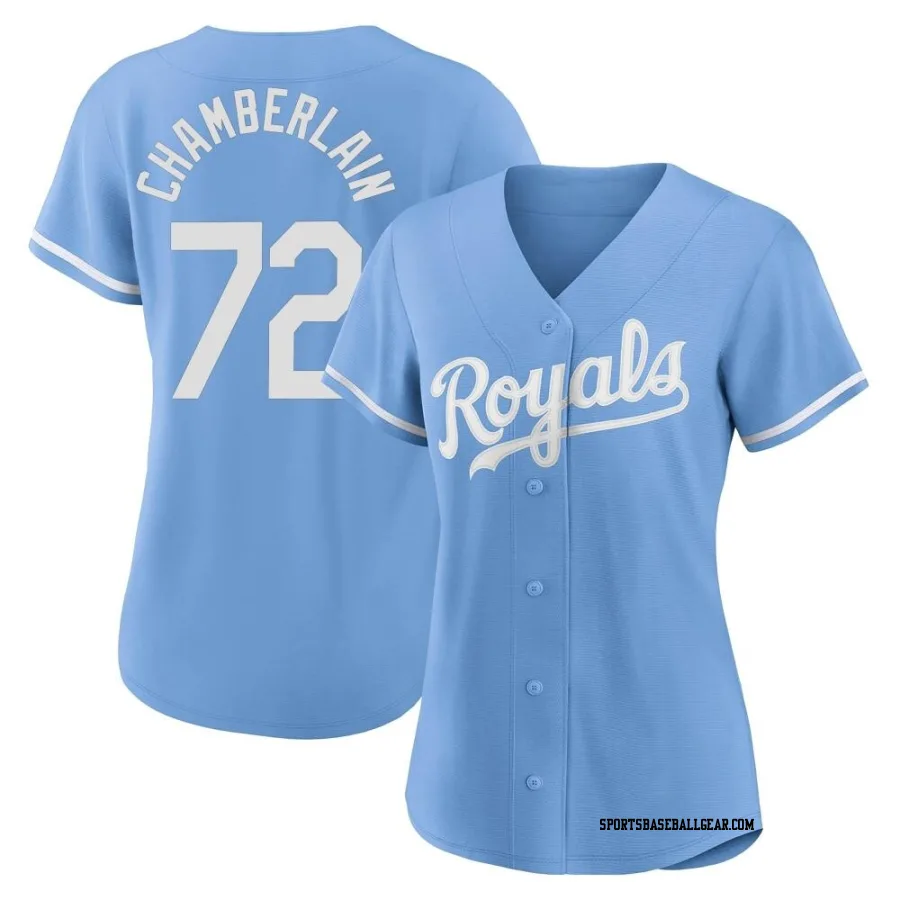 Christian Chamberlain Women's Kansas City Royals Light Blue Replica 2022 Alternate Jersey