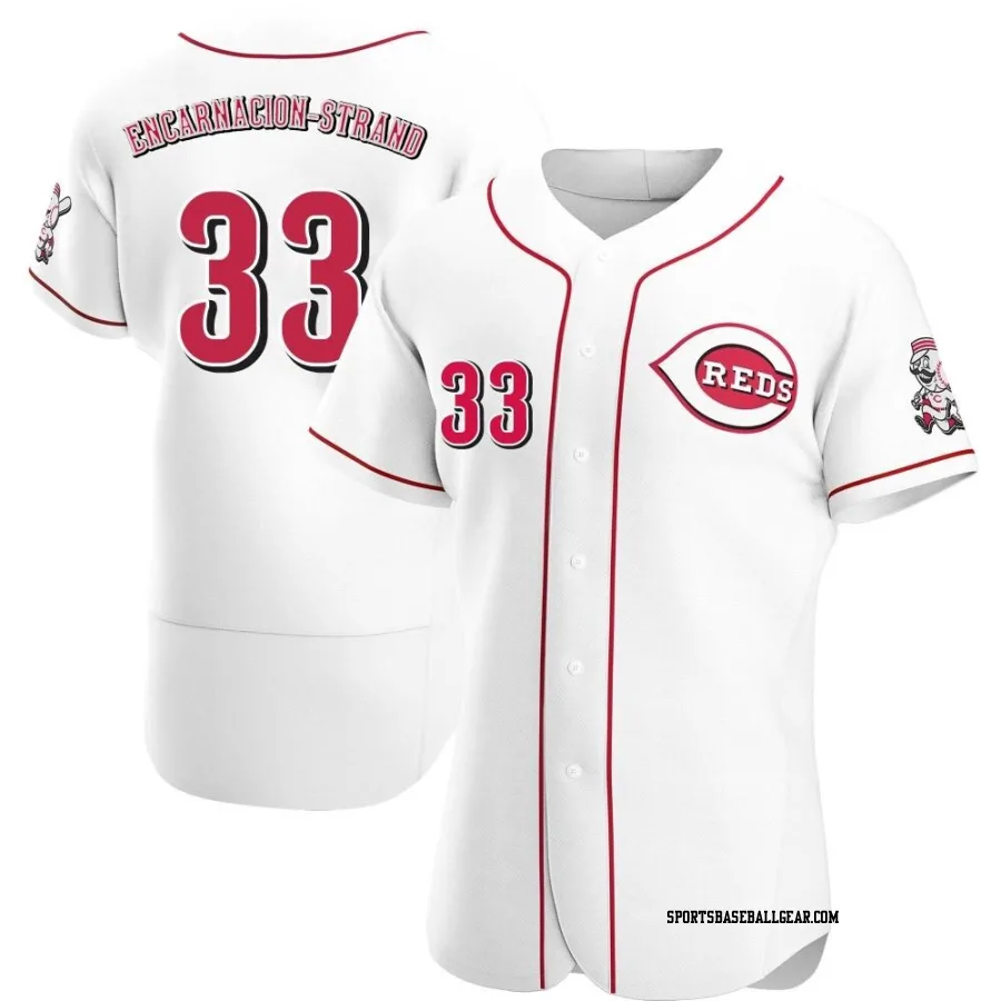 Christian Encarnacion-Strand Men's Cincinnati Reds White Authentic Home Jersey