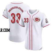 Christian Encarnacion-Strand Men's Cincinnati Reds White Elite Home Patch Jersey