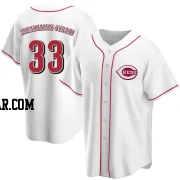 Christian Encarnacion-Strand Men's Cincinnati Reds White Replica Home Jersey