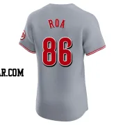 Christian Roa Men's Cincinnati Reds Gray Elite Road Jersey