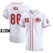 Christian Roa Men's Cincinnati Reds White Elite Home Jersey