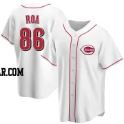 Christian Roa Men's Cincinnati Reds White Replica Home Jersey