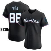 Christian Roa Men's Miami Marlins Black Elite Alternate Vapor Premier Jersey