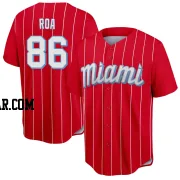 Christian Roa Men's Miami Marlins Red Replica 2021 City Connect Jersey