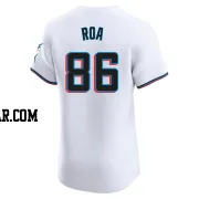 Christian Roa Men's Miami Marlins White Elite Home Jersey