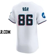 Christian Roa Men's Miami Marlins White Elite Home Patch Jersey