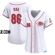 Christian Roa Women's Cincinnati Reds White Limited Home Jersey